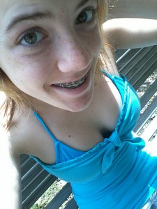 Park bench selfie.