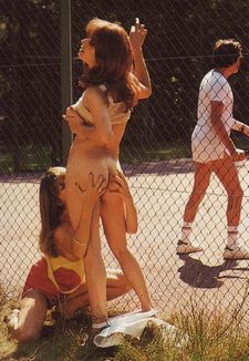 Sex on the tennis court.